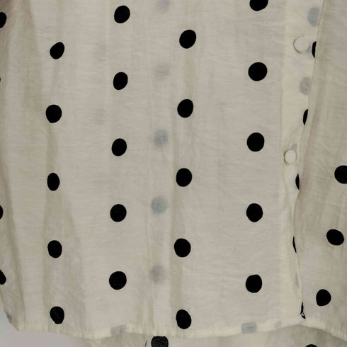 ザラ ZARA ドット柄 レーヨンナイロン シャツ レディース import:S