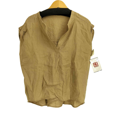 リヴドロワ RIVE DROITE リネン100 プルオーパーノースリーブ ブラウス レディース FREE