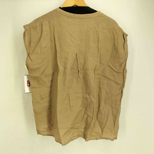 リヴドロワ RIVE DROITE リネン100 プルオーパーノースリーブ ブラウス レディース FREE