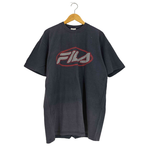 フィラ FILA USA製 ロゴプリント ボーダー Tシャツ メンズ import:M