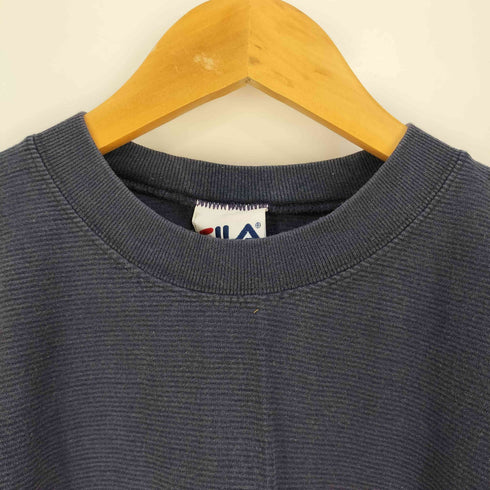 フィラ FILA USA製 ロゴプリント ボーダー Tシャツ メンズ import:M
