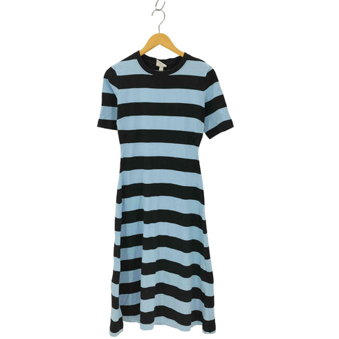 ラコステライブ Lacoste Live Striped Cotton Dress ボーダーワンピース レディース L