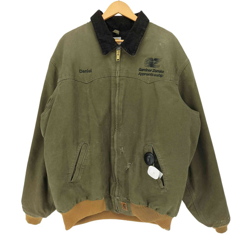 カーハート Carhartt メキシコ製 企業ロゴ Santa Fe Jacket サンタフェジャケット ダック地ワークジャケット メンズ 2XL Tall