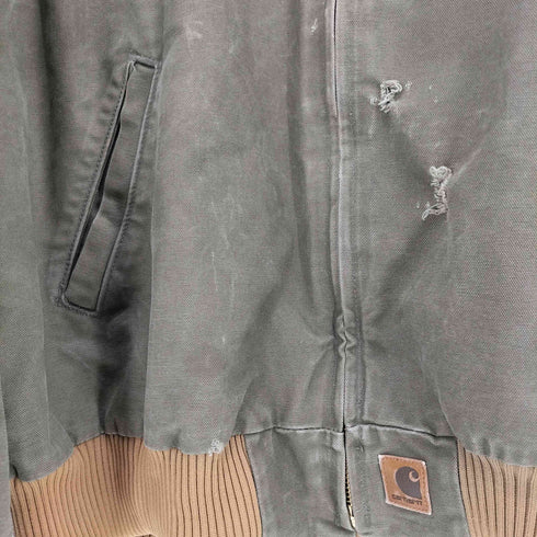 カーハート Carhartt メキシコ製 企業ロゴ Santa Fe Jacket サンタフェジャケット ダック地ワークジャケット メンズ 2XL Tall