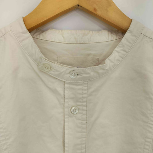 Aphlotus 25ss サイドスリットデザイン LS ロング オフィサーシャツ バンドカラーシャツ メンズ JPN:S
