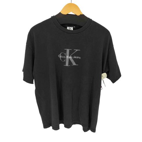 カルバンクラインジーンズ Calvin Klein Jeans 90S USA製 ロゴプリント クルーネック Tシャツ シングルステッチ メンズ