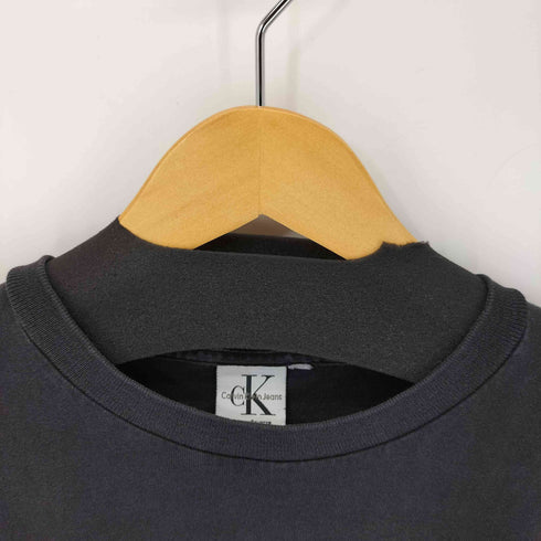 カルバンクラインジーンズ Calvin Klein Jeans 90S USA製 ロゴプリント クルーネック Tシャツ シングルステッチ メンズ