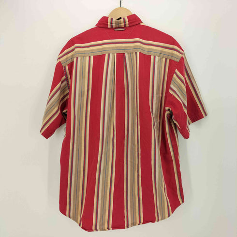 トミーヒルフィガー TOMMY HILFIGER ビッグシルエット ストライプ ボタンダウンシャツ 半袖 メンズ L