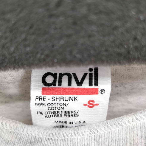 アンビル Anvil 90S USA製 U.S.S CONSTITUTION プリント クルーネック Tシャツ メンズ import:S