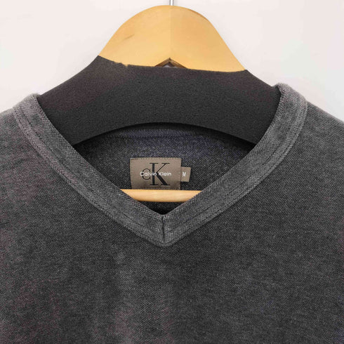 カルバンクライン CALVIN KLEIN Vネック ベロアスウェット メンズ import:M