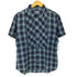 ランバンオンブルー LANVIN en Bleu フリル S/S チェックシャツ メンズ EUR:46