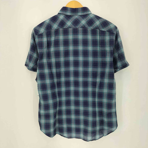 ランバンオンブルー LANVIN en Bleu フリル S/S チェックシャツ メンズ EUR:46