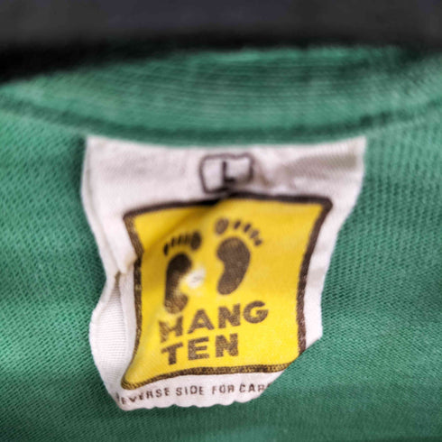 ハンテン HANG TEN 80-90S 両面プリント クルーネック Tシャツ シングルステッチ メンズ