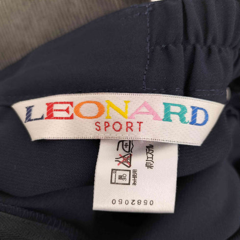 レオナールスポーツ LEONARD SPORT 4P ウエストゴム ロゴ刺繍 タイトスカート ショートスカート レディース