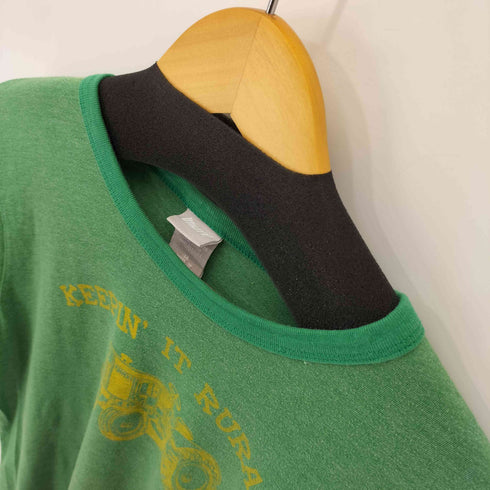 ユーティリティー Utility 90S KEEPIN IT RURAL プリント リンガーTシャツ メンズ import:M