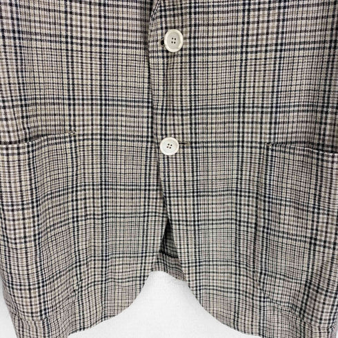 ザラ ZARA チェック柄 2B テーラードジャケット メンズ import:M