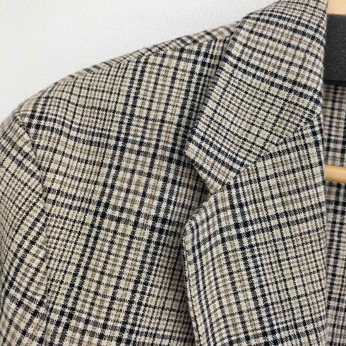 ザラ ZARA チェック柄 2B テーラードジャケット メンズ import:M