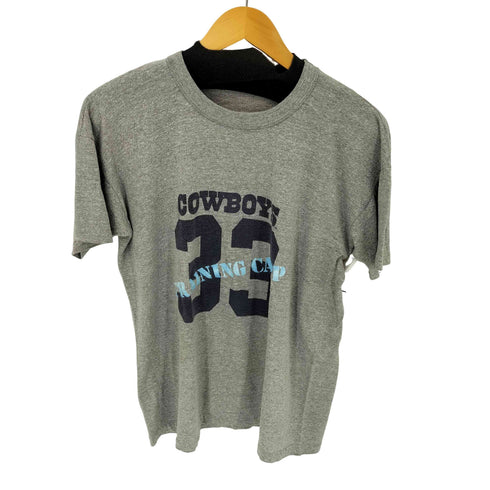 チャンピオン Champion 80S USA製 トリコタグ COW BOYS 33 プリント Tシャツ シングルステッチ メンズ import:XL