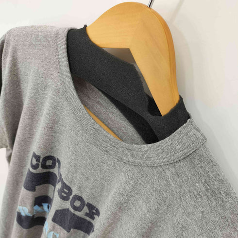 チャンピオン Champion 80S USA製 トリコタグ COW BOYS 33 プリント Tシャツ シングルステッチ メンズ import:XL