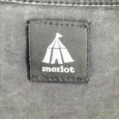 メルロー merlot バンドカラーシャツワンピース レディース
