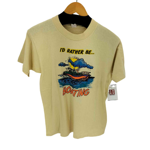 90S I'D RATHER BE プリント クルーネック Tシャツ シングルステッチ メンズ