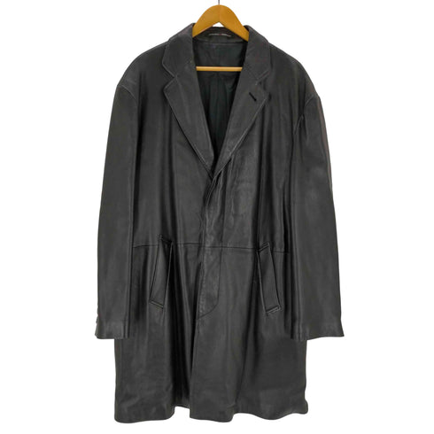 ゴルチエオムオブジェ GAULTIER HOMME objet 裏地チェック ラムレザーチェスターコート メンズ EUR:50