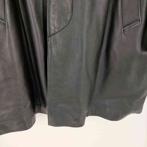 ゴルチエオムオブジェ GAULTIER HOMME objet 裏地チェック ラムレザーチェスターコート メンズ EUR:50