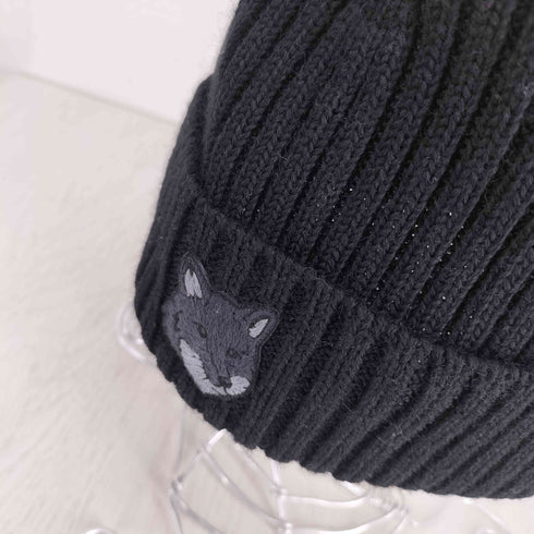 メゾンキツネ MAISON KITSUNE BOLD FOX HEAD BEANIE ニットキャップ ビーニー メンズ