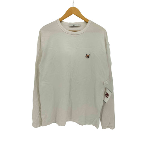 メゾンキツネ MAISON KITSUNE FOX HEAD PATCH REGULAR LONG-SLEEVED TEE フォックス ヘッド パッチ レギュラー ロング スリーブ Tシャツ メンズ import:M
