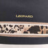レオナール LEONARD ロゴ刺繍 レオパード柄 切替 ハンドバッグ レディース