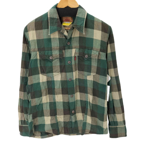 リーバイス Levis 00s チェック柄オープンカラーシャツ メンズ import:L