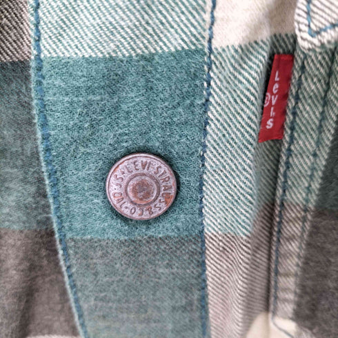 リーバイス Levis 00s チェック柄オープンカラーシャツ メンズ import:L