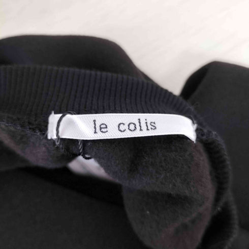 le colis 裏毛 裏起毛 袖チュールプルオーバー スウェット レディース FREE