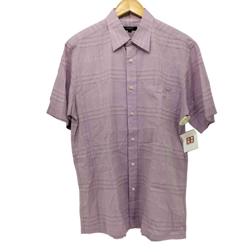 バーバリーロンドン BURBERRY LONDON チェック柄 ポケット S/S シャツ メンズ import:L