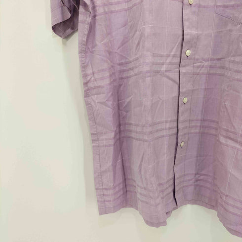 バーバリーロンドン BURBERRY LONDON チェック柄 ポケット S/S シャツ メンズ import:L