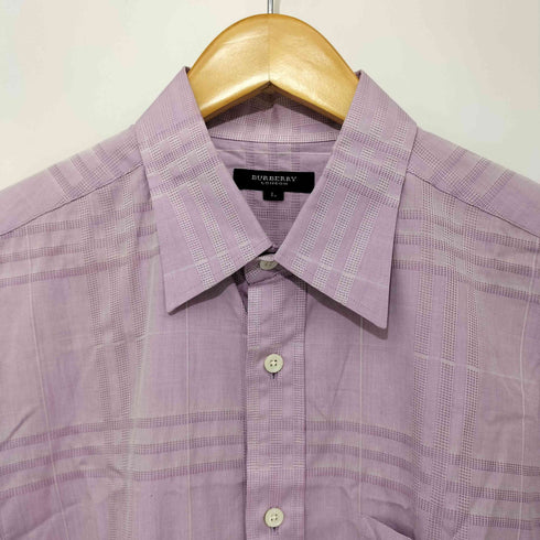 バーバリーロンドン BURBERRY LONDON チェック柄 ポケット S/S シャツ メンズ import:L