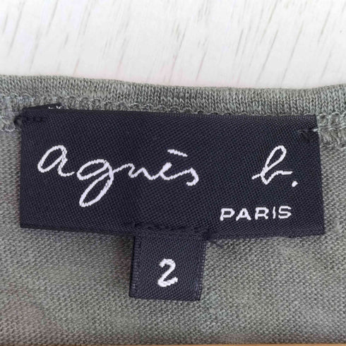 アニエスベー agnes b. リネン ドレープネック ノースリーブニット レディース JPN:2