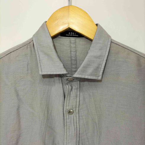 ゴーサンゴーイチプールオム 5351 POUR LES HOMMES エアリーツイル製品ワッシャーシャツ メンズ JPN:46