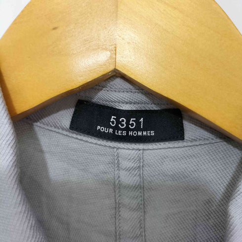 ゴーサンゴーイチプールオム 5351 POUR LES HOMMES エアリーツイル製品ワッシャーシャツ メンズ JPN:46