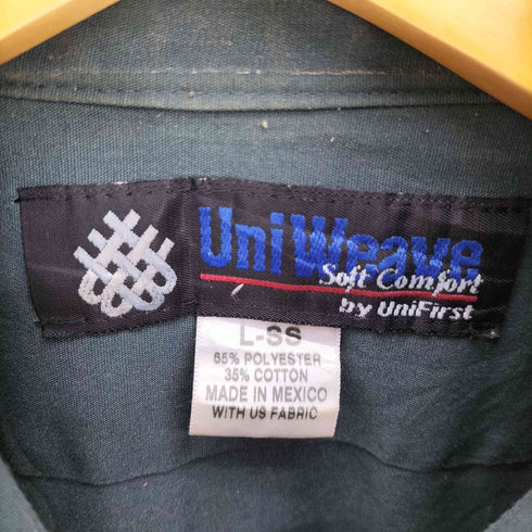 UniWeave Soft Comfort メキシコ製 Nick ENERGY PRODUCTS 企業 ロゴ 刺繍 襟芯 ワーク S/S ワーク シャツ 65/35 ポリ コットン メンズ L-SS