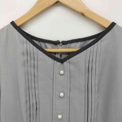 トッコクローゼット tocco closet パール付きタック入りレース切り替えバイカラーワンピース レディース FREE