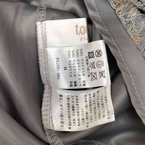 トッコクローゼット tocco closet パール付きタック入りレース切り替えバイカラーワンピース レディース FREE