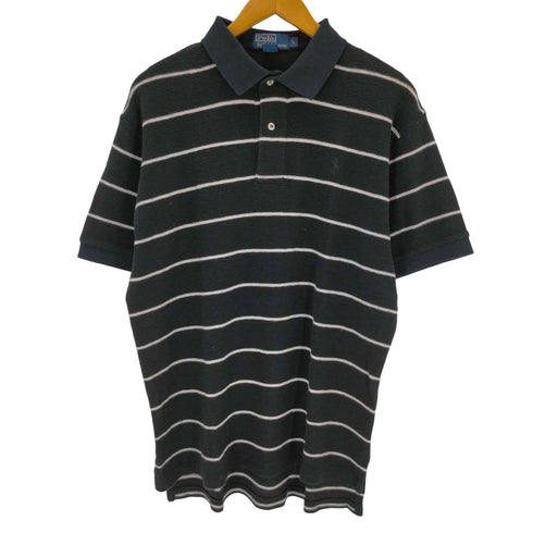 ポロバイラルフローレン Polo by RALPH LAUREN ボーダー ニットポロシャツ メンズ JPN:L
