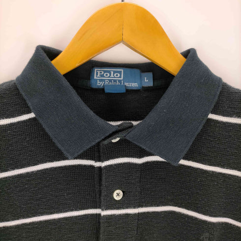 ポロバイラルフローレン Polo by RALPH LAUREN ボーダー ニットポロシャツ メンズ JPN:L