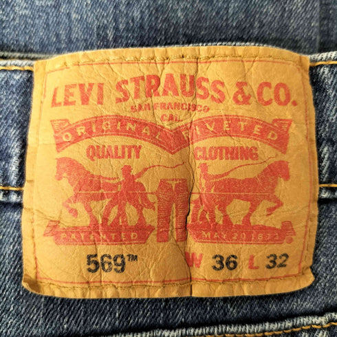 リーバイス Levis メキシコ製 569 ボタン裏 4090 刻印 ルーズストレートフィット ジップフライ デニム パンツ メンズ W36 L32