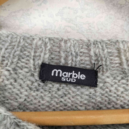 マーブルシュッド Marble Sud 柄編み ニットカーディガン レディース