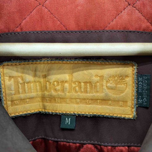 ティンバーランド Timberland 90s 裏地キルティング WATER RESISTANT LEATHER ジャケット メンズ JPN:M
