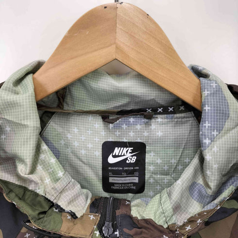 ナイキスケートボーディング NIKE SB Steel Light Weight ERDL Philips JKT カモ 柄 ダブル ジップアップ フーディ ジャケット メンズ import:XL