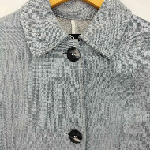ザラ ZARA リネンブレンド ステンカラーコート レディース import:S