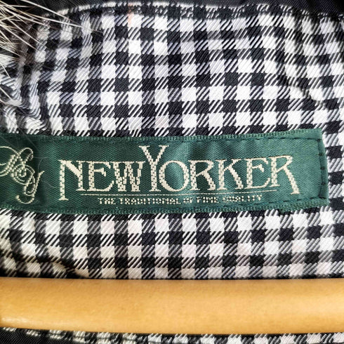 ニューヨーカー NEWYORKER フォックスファー ギンガムチェック ダウンジャケット レディース 9AR